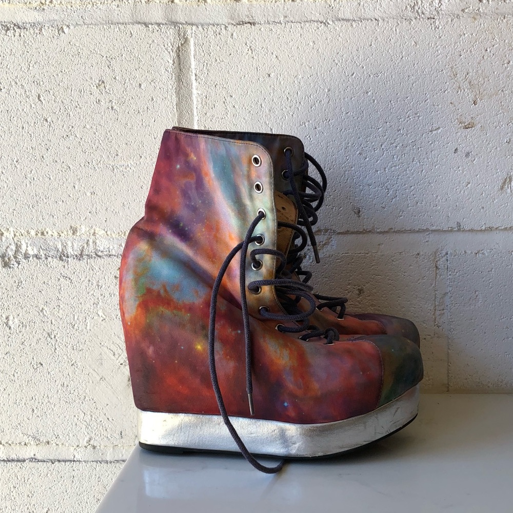 Jeffrey Campbell ✖️ Black Milk Galaxy Platforms